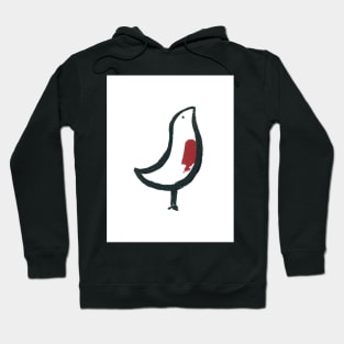 Little red-breasted bird Hoodie